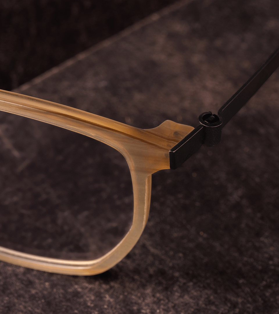 glasses on black