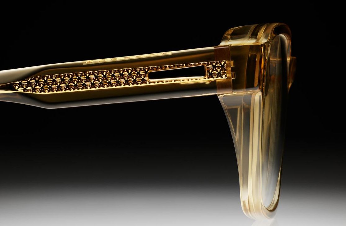Ørgreen Optics Sheriff luxury designer eyeglass frame detail at Daybell & Choo