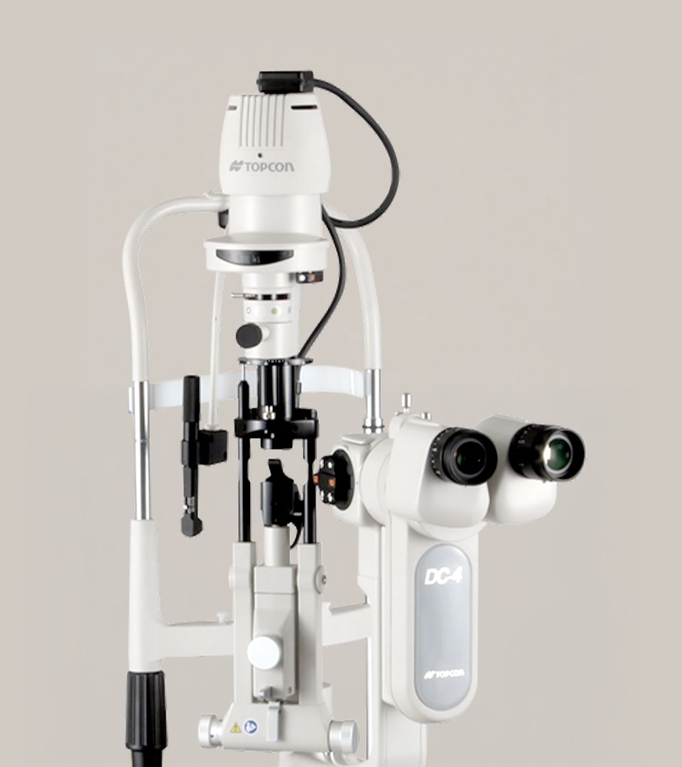 Slit lamp examination at luxury Sheffield opticians for detailed eye health assessment and advanced diagnostic imaging.